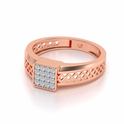 Supreme Lustor Silver Ring For Men - Rose Gold - Image 2