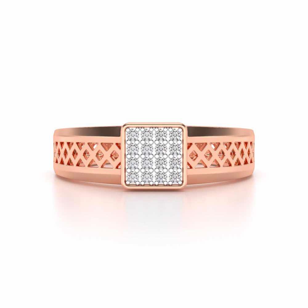 Supreme Lustor Silver Ring For Men - Rose Gold - Image 4
