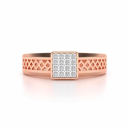 Supreme Lustor Silver Ring For Men - Rose Gold - Image 4