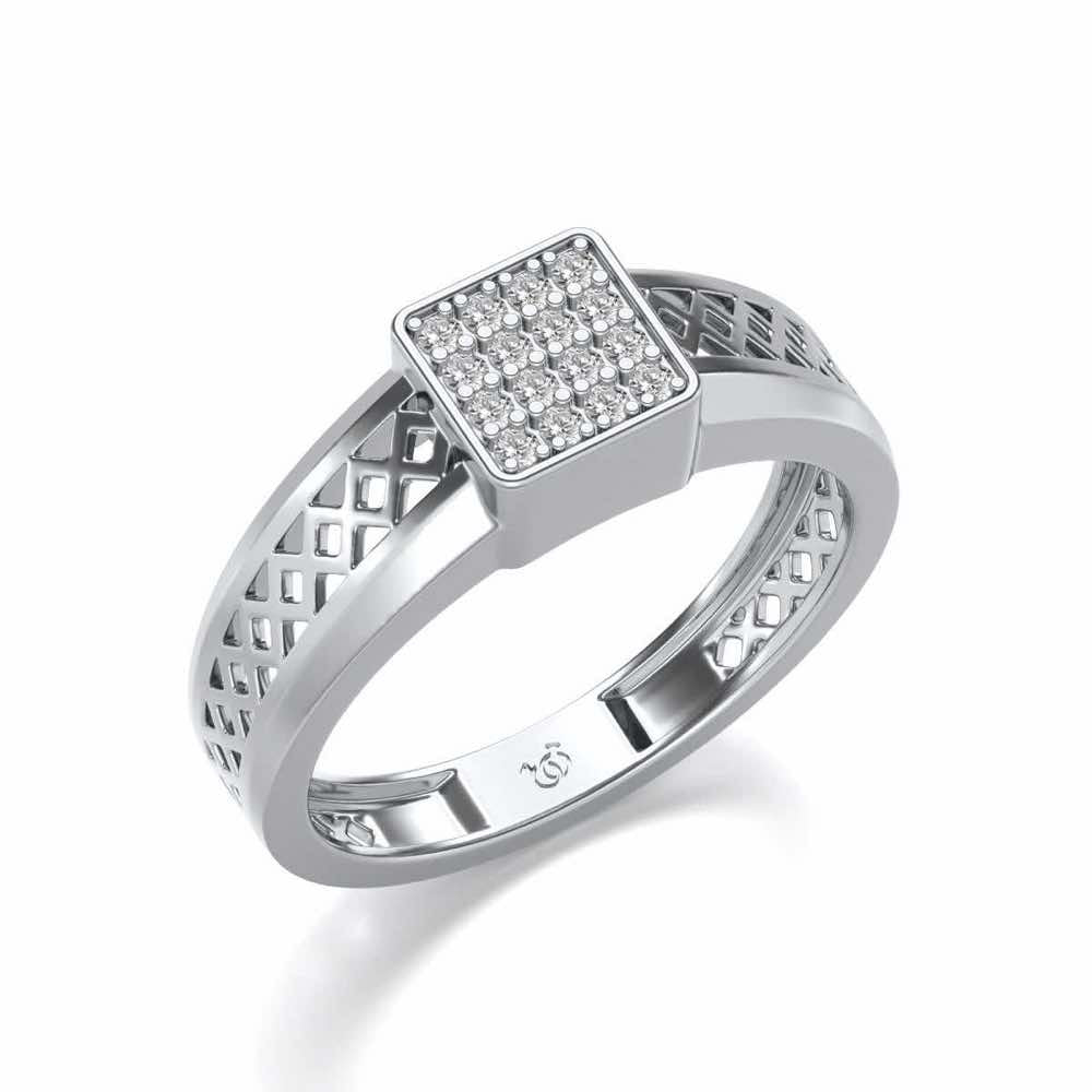 Supreme Lustor Silver Ring For Men - White Gold - Image 1