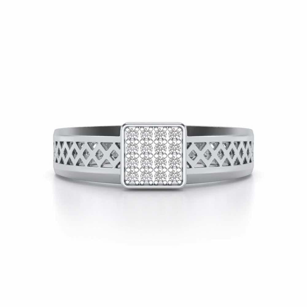 Supreme Lustor Silver Ring For Men - White Gold - Image 4
