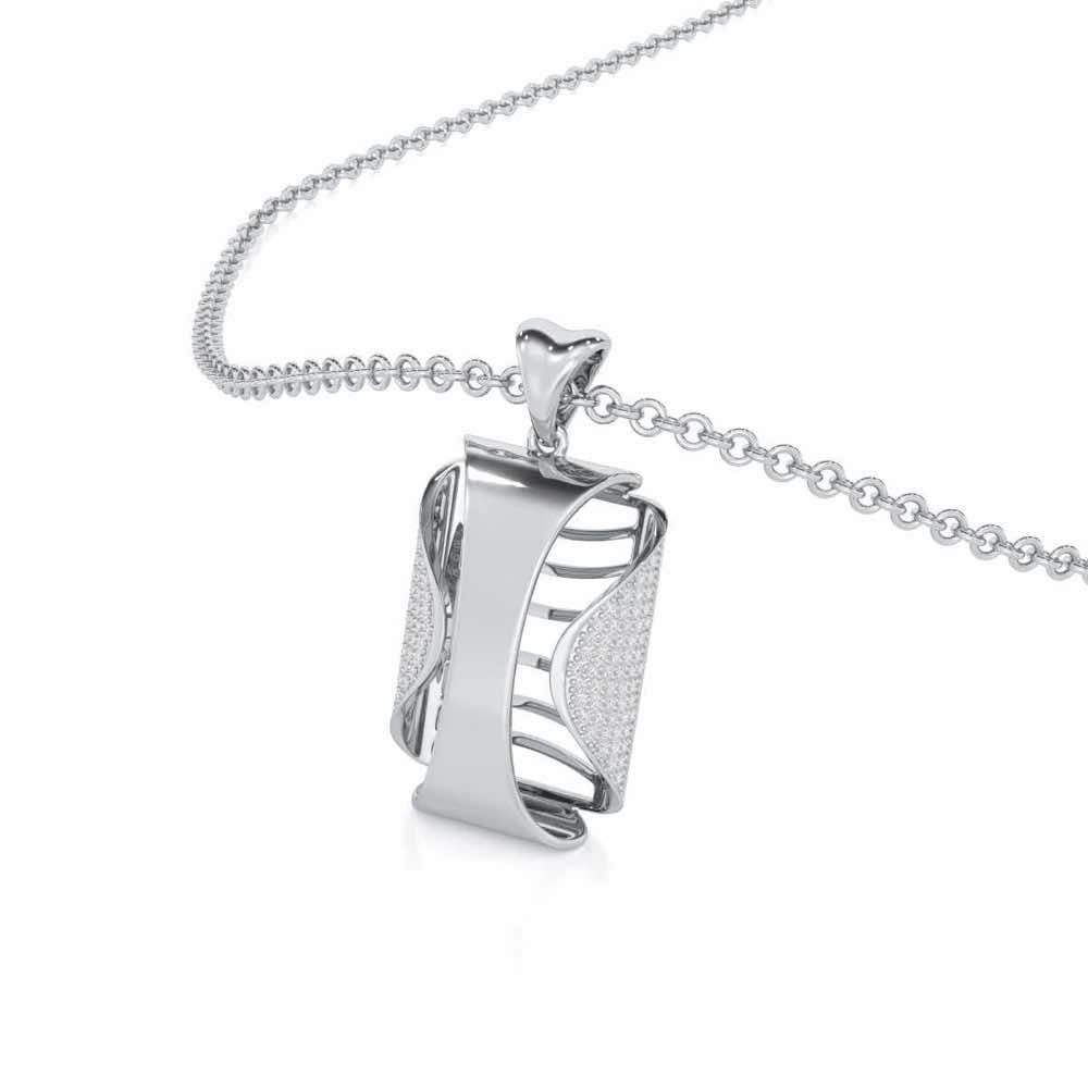 Surmayi Silver Pendant - White Gold - Image 2