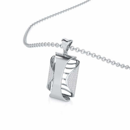 Surmayi Silver Pendant - White Gold - Image 2