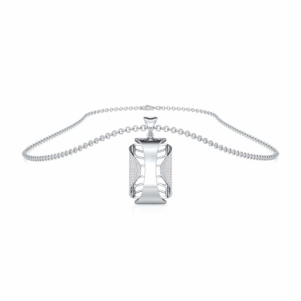 Surmayi Silver Pendant - White Gold - Image 3