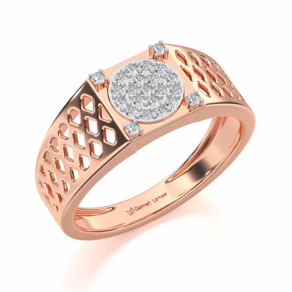 Surreal Silver Ring For Men - Rose Gold - Image 1