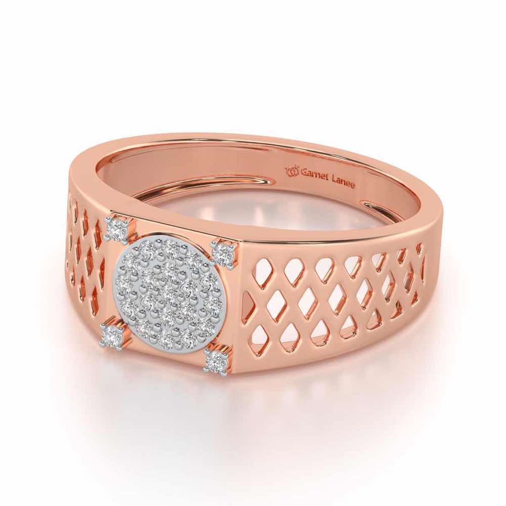 Surreal Silver Ring For Men - Rose Gold - Image 2