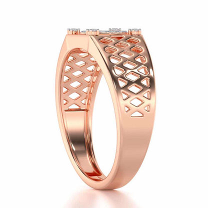 Surreal Silver Ring For Men - Rose Gold - Image 3