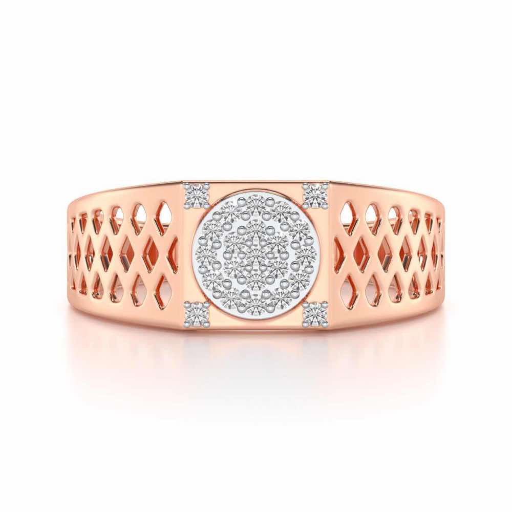 Surreal Silver Ring For Men - Rose Gold - Image 4