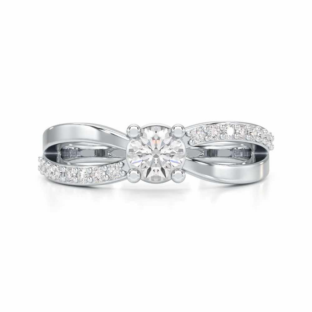 Surreal Grace Solitaire Ring - White Gold - Image 4
