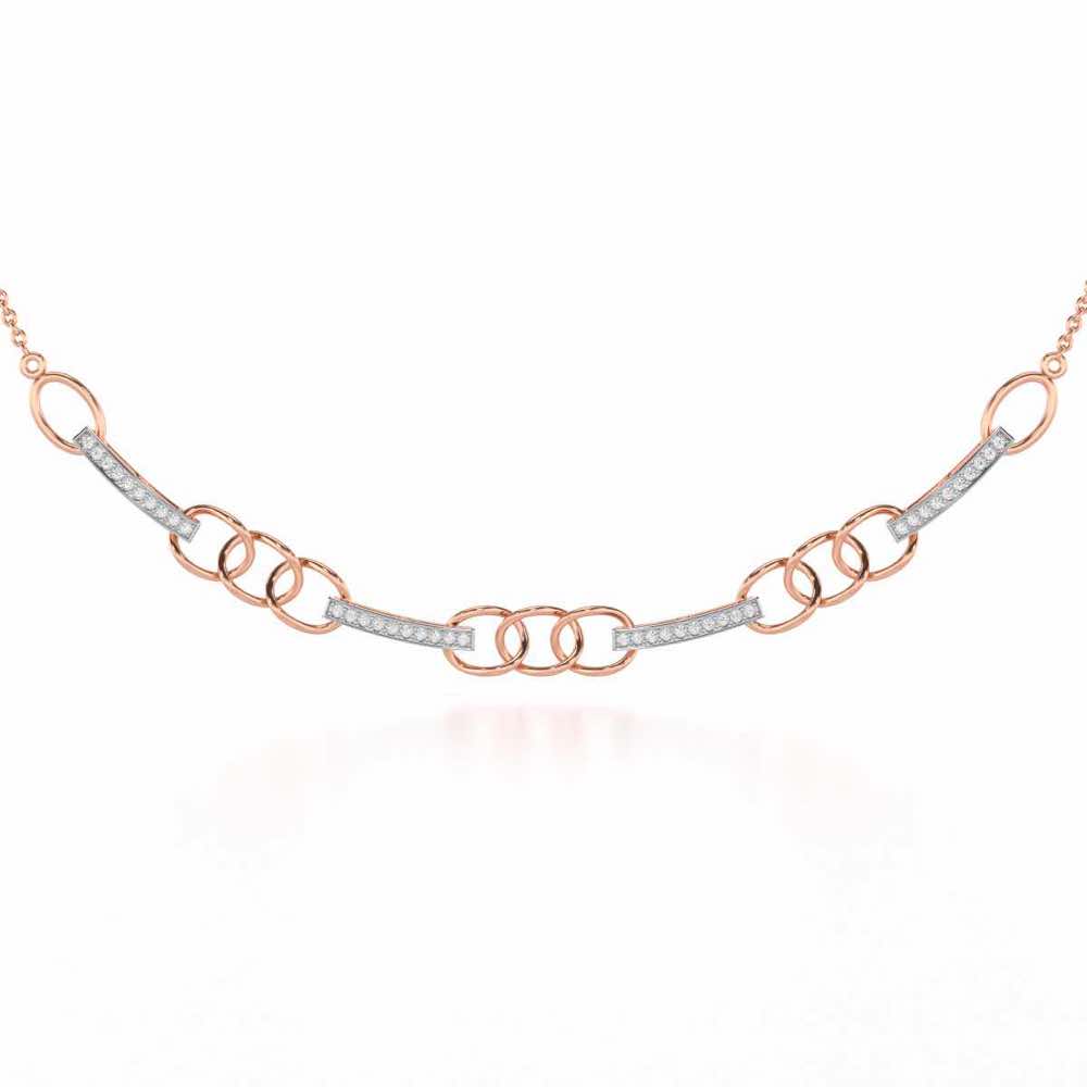 Surreal Twnining Silver Necklace