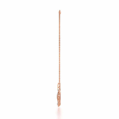 Surreal Twnining Silver Necklace - Rose Gold - Image 4