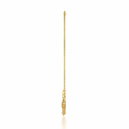 Surreal Twnining Silver Necklace - Yellow Gold - Image 4