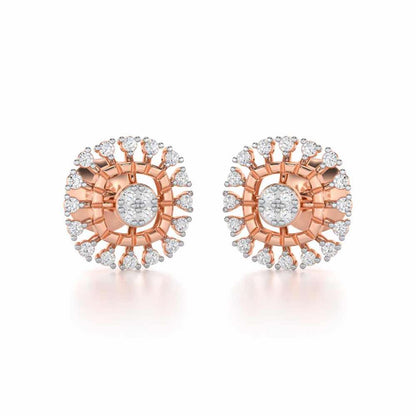 Surreal Vision Silver Earrings - Rose Gold - Image 1