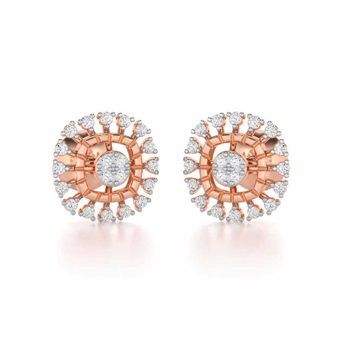 Surreal Vision Silver Earrings - Rose Gold - Image 1