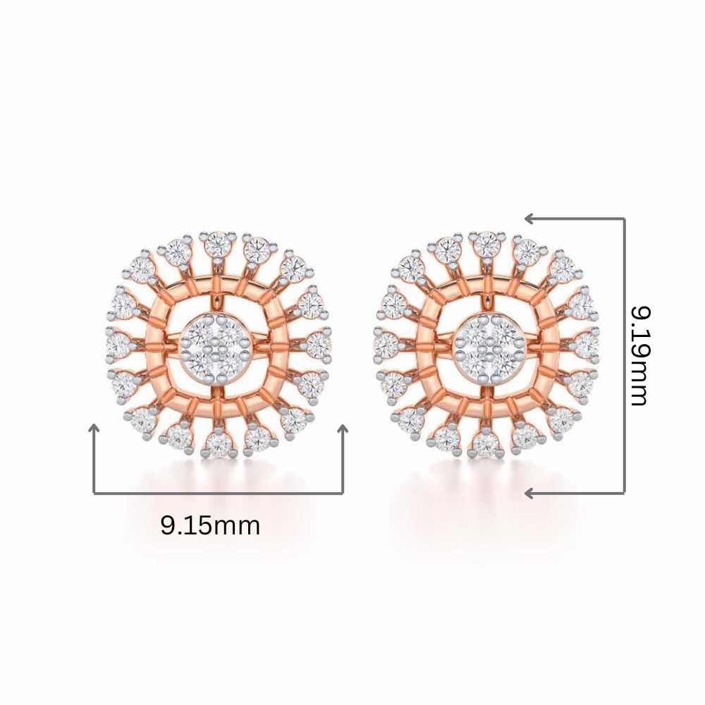 Surreal Vision Silver Earrings - Rose Gold - Image 2