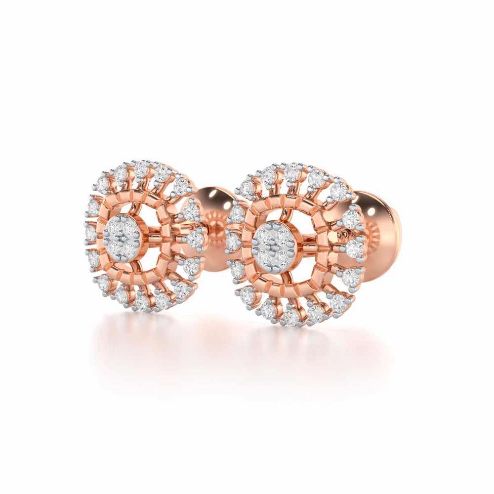 Surreal Vision Silver Earrings - Rose Gold - Image 3