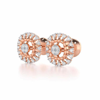 Surreal Vision Silver Earrings - Rose Gold - Image 3