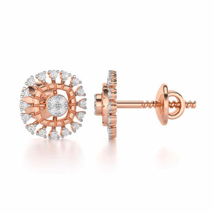Surreal Vision Silver Earrings - Rose Gold - Image 4