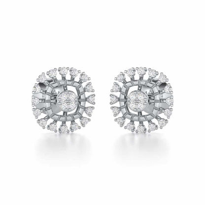 Surreal Vision Silver Earrings - White Gold - Image 1