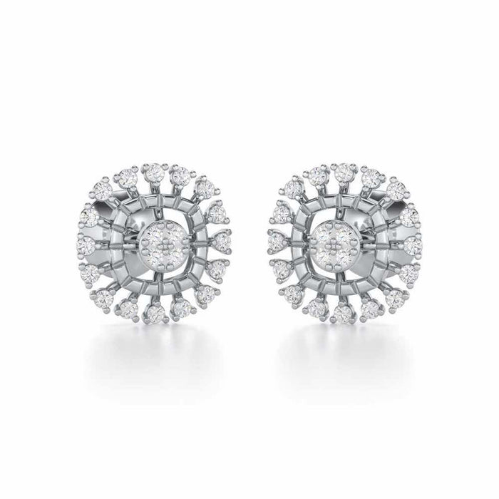 Surreal Vision Silver Earrings - White Gold - Image 1