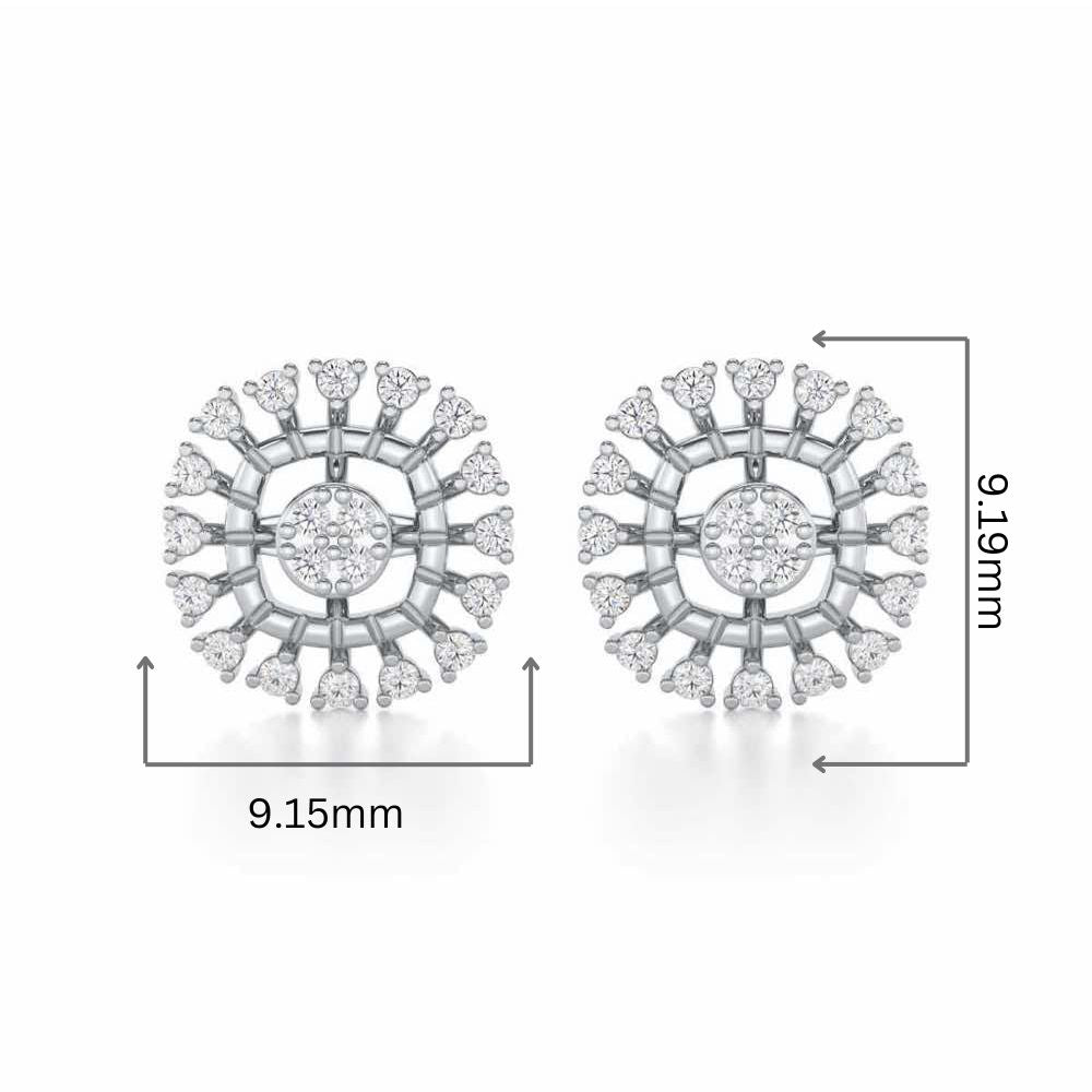 Surreal Vision Silver Earrings - White Gold - Image 2