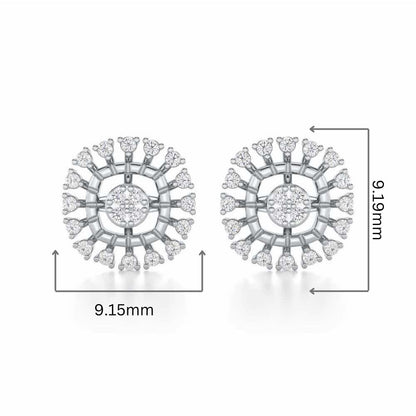 Surreal Vision Silver Earrings - White Gold - Image 2