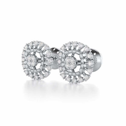 Surreal Vision Silver Earrings - White Gold - Image 3