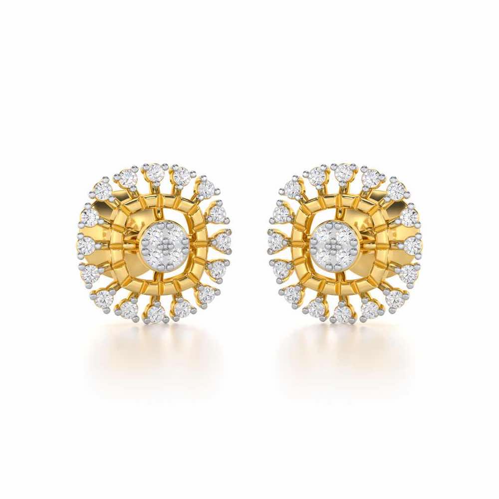 Surreal Vision Silver Earrings - Yellow Gold - Image 1