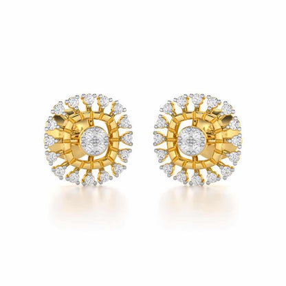 Surreal Vision Silver Earrings - Yellow Gold - Image 1