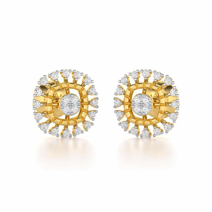 Surreal Vision Silver Earrings - Yellow Gold - Image 1