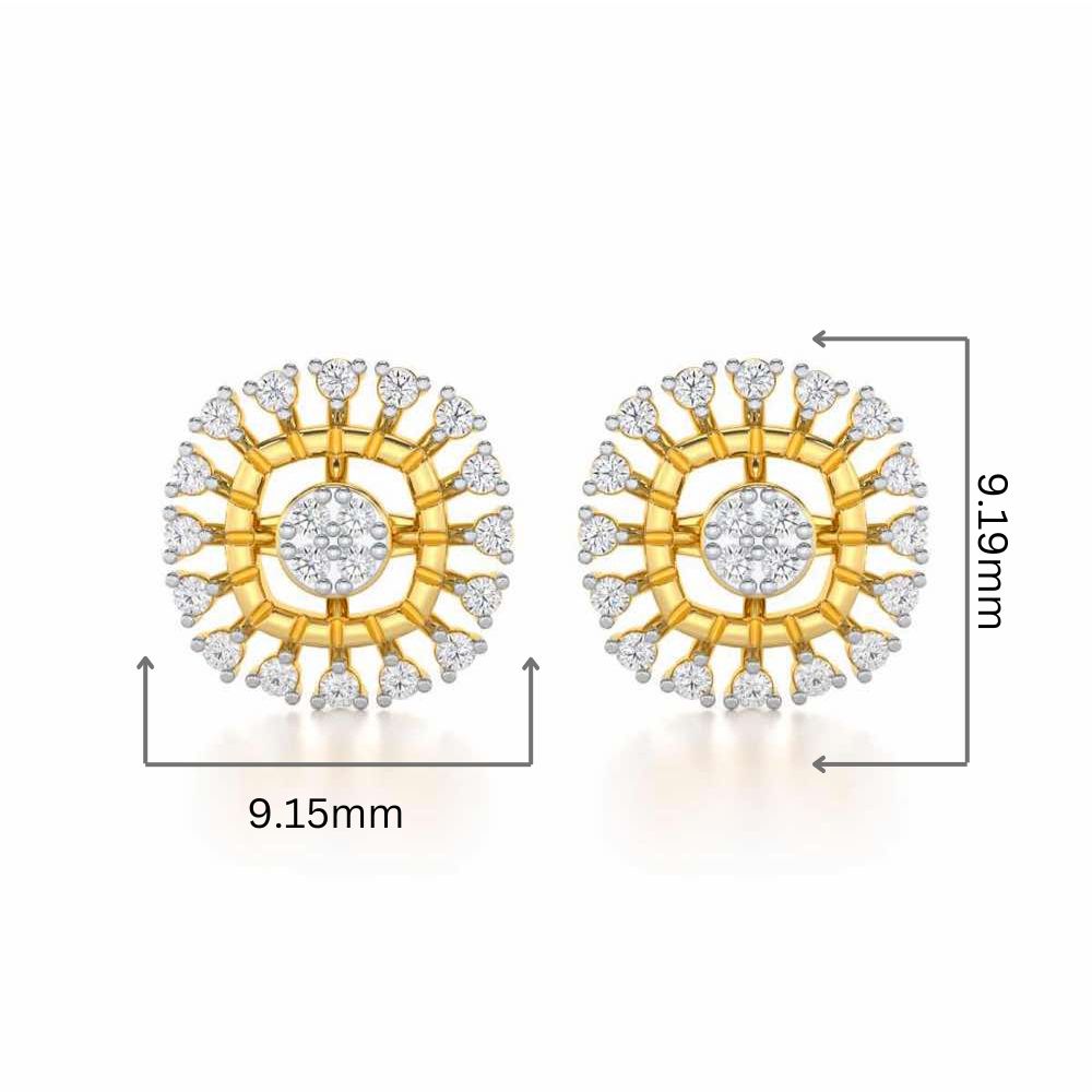 Surreal Vision Silver Earrings - Yellow Gold - Image 2