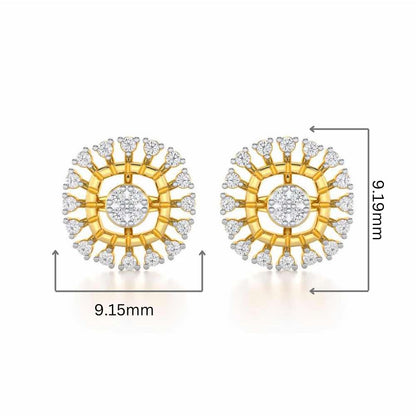 Surreal Vision Silver Earrings - Yellow Gold - Image 2