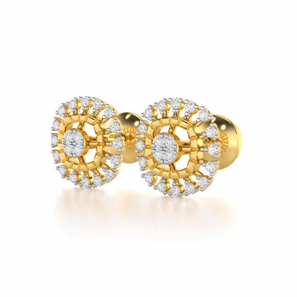 Surreal Vision Silver Earrings - Yellow Gold - Image 3