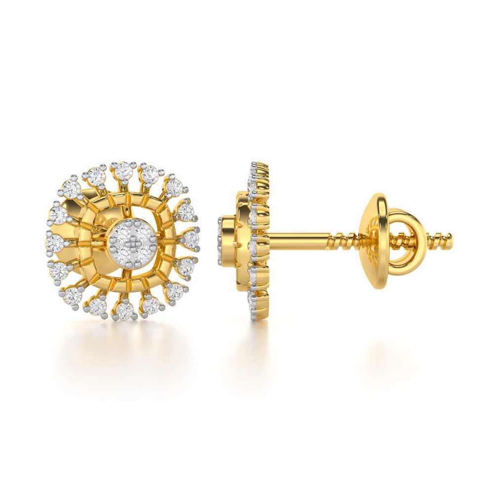 Surreal Vision Silver Earrings - Yellow Gold - Image 4