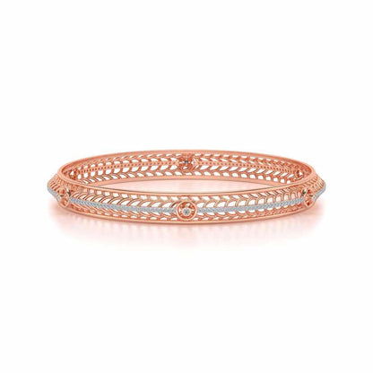 Sutbtle Glow Silver Bangles - Rose Gold - Image 4