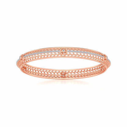 Sutbtle Glow Silver Bangles - Rose Gold - Image 5