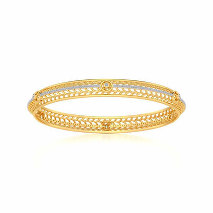 Sutbtle Glow Silver Bangles - Yellow Gold - Image 5