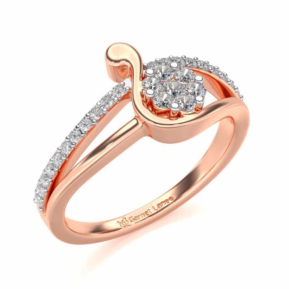 Swan Lake Silver Ring - Rose Gold - Image 1
