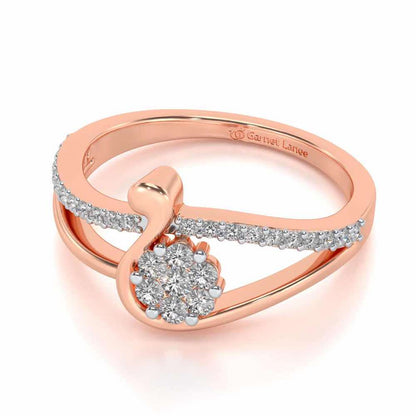 Swan Lake Silver Ring - Rose Gold - Image 2