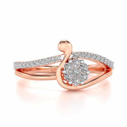 Swan Lake Silver Ring - Rose Gold - Image 4