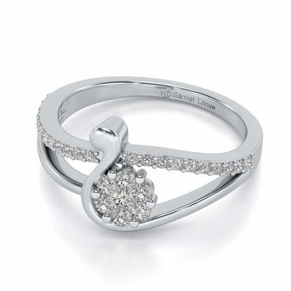 Swan Lake Silver Ring - White Gold - Image 2