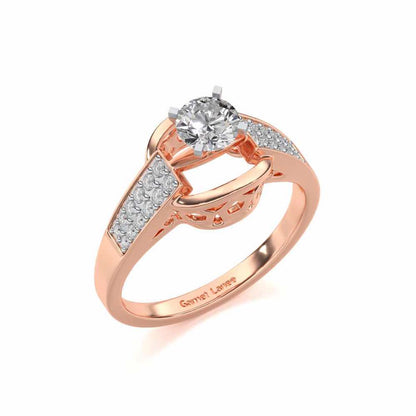 Swapan Solitaire Ring - Rose Gold - Image 1