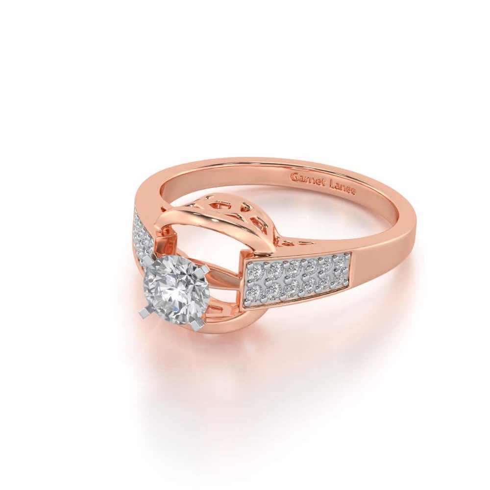 Swapan Solitaire Ring - Rose Gold - Image 2