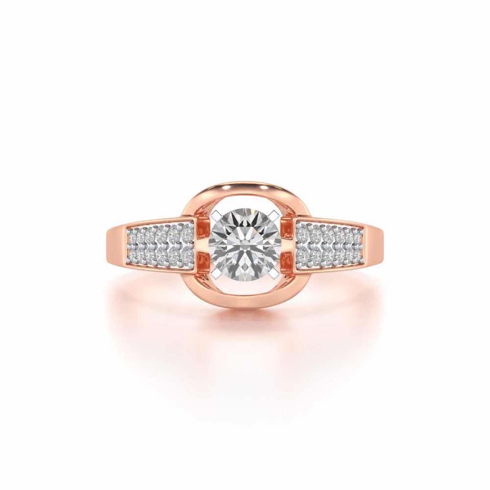 Swapan Solitaire Ring - Rose Gold - Image 4