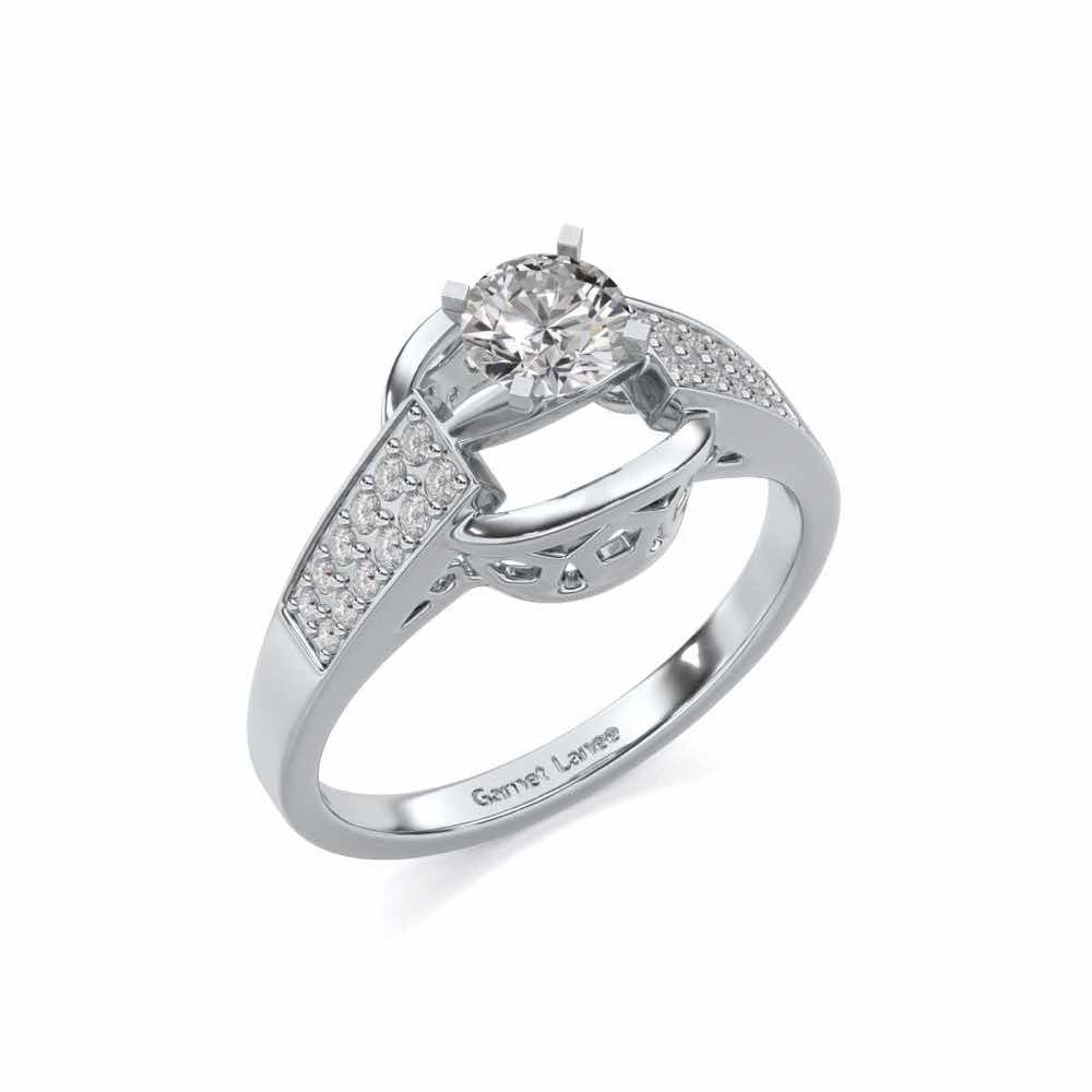 Swapan Solitaire Ring - White Gold - Image 1