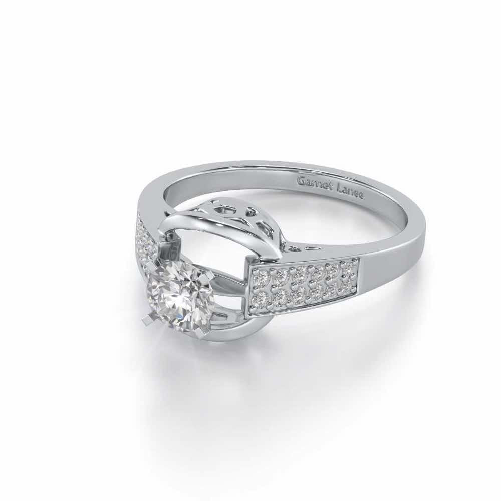 Swapan Solitaire Ring - White Gold - Image 2