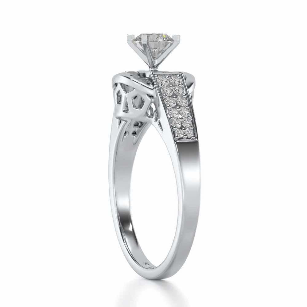 Swapan Solitaire Ring - White Gold - Image 3
