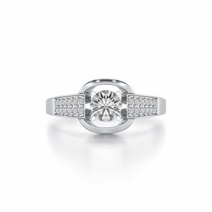 Swapan Solitaire Ring - White Gold - Image 4