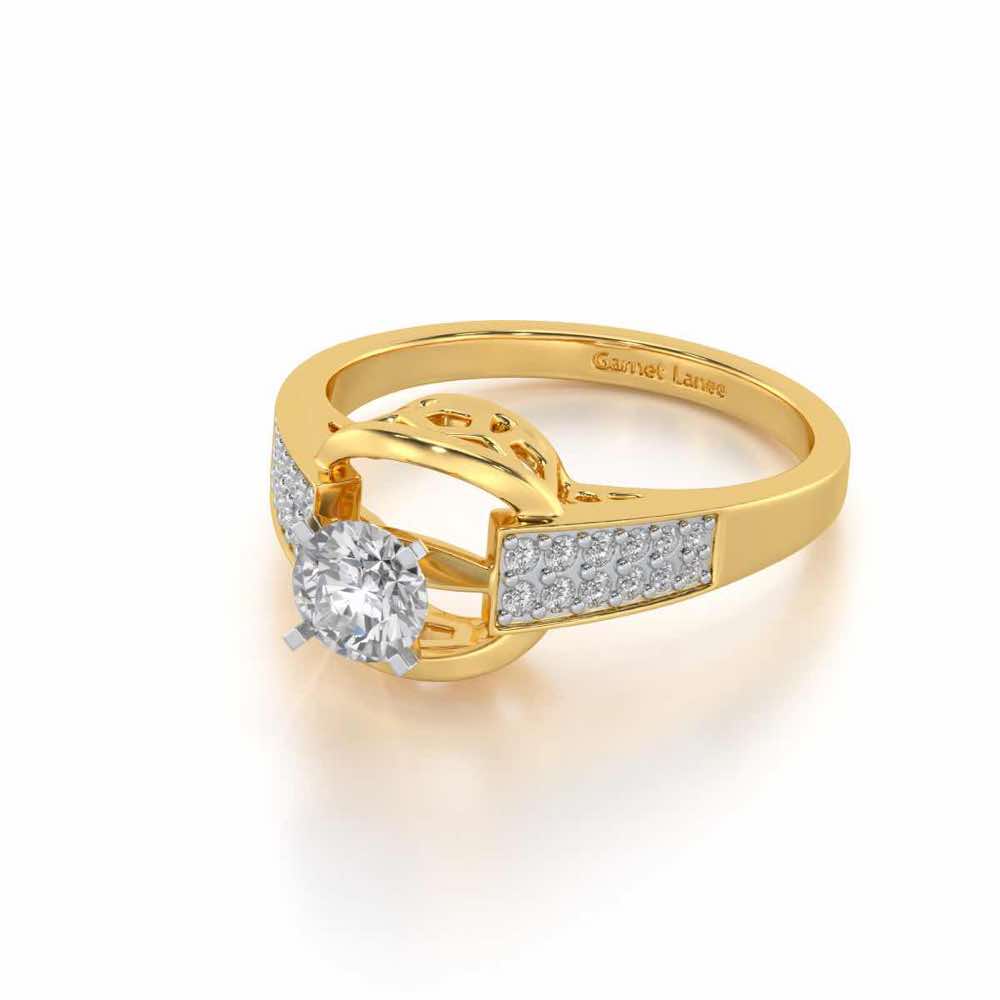 Swapan Solitaire Ring - Yellow Gold - Image 2