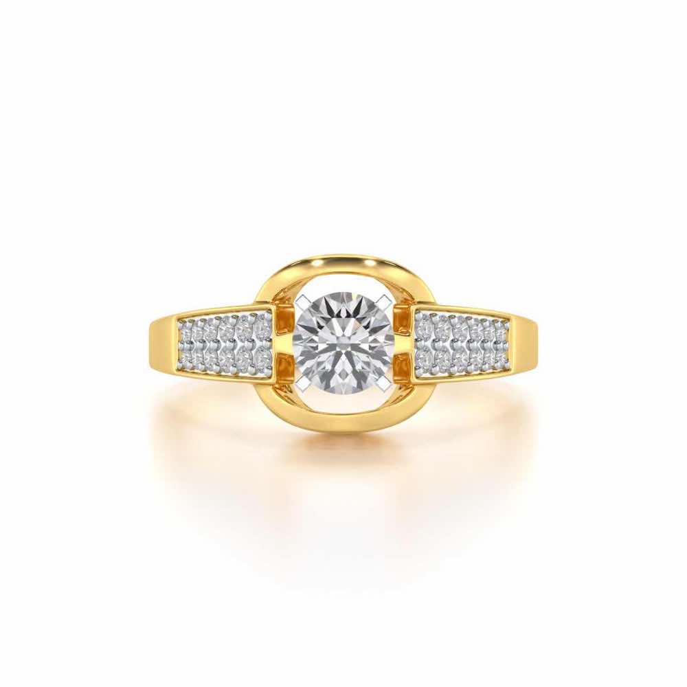 Swapan Solitaire Ring - Yellow Gold - Image 4